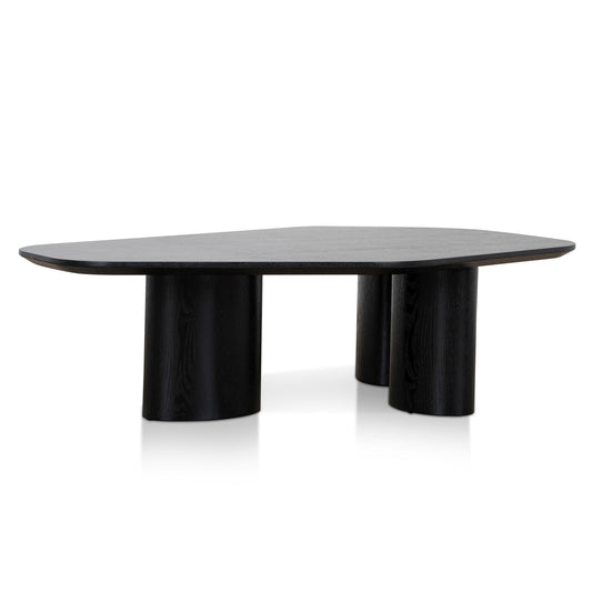 1.09m Freeform Coffee Table | Full Black | Myka Home