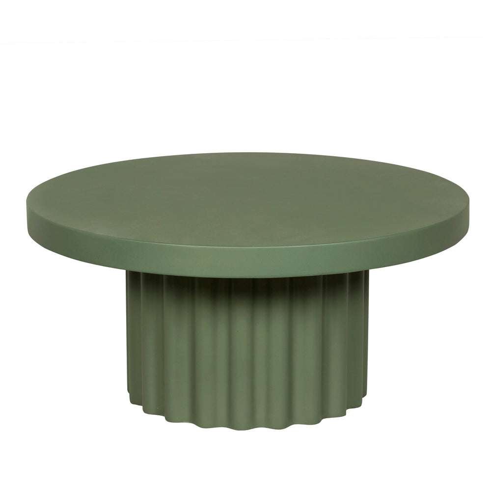 90cm Concrete Coffee Table | Green | Myka Home - View 3