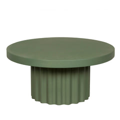 90cm Concrete Coffee Table | Green | Myka Home