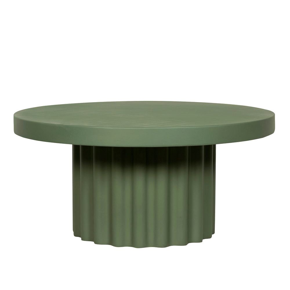 90cm Concrete Coffee Table | Green | Myka Home - View 4