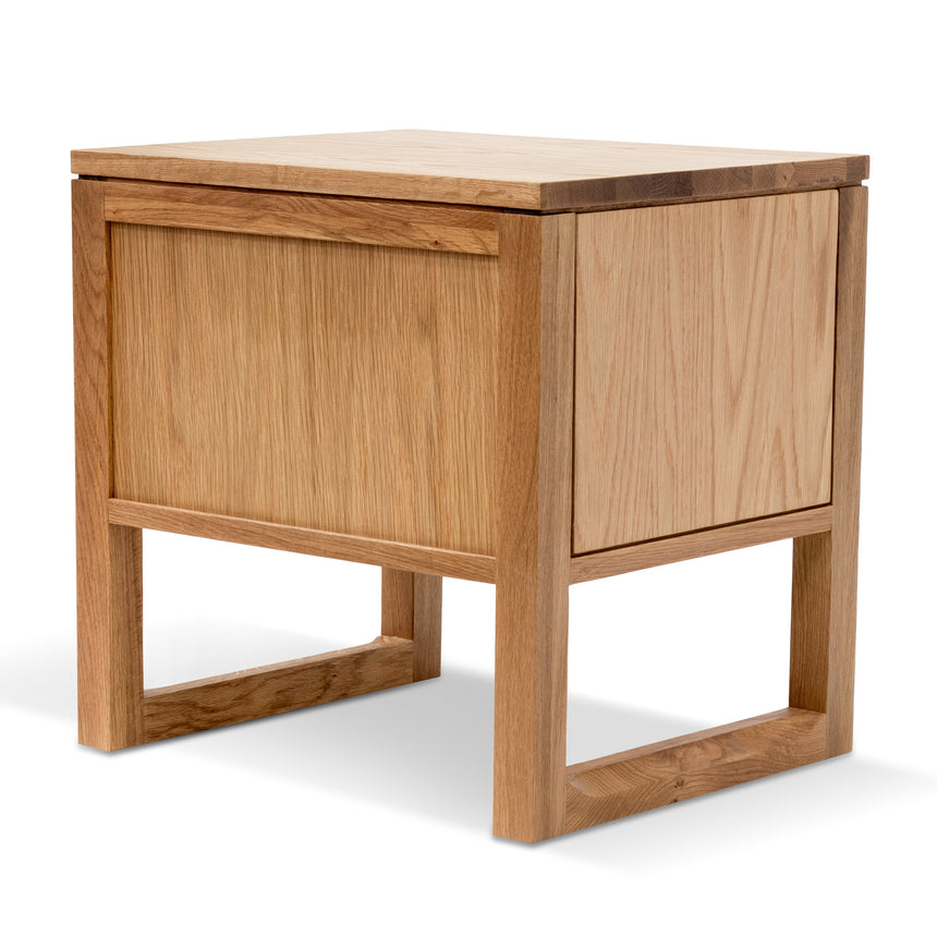 2 Drawer Wooden Bedside Table - Natural Oak - View 5