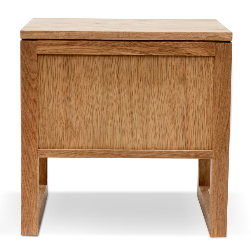 2 Drawer Wooden Bedside Table - Natural Oak - View 6