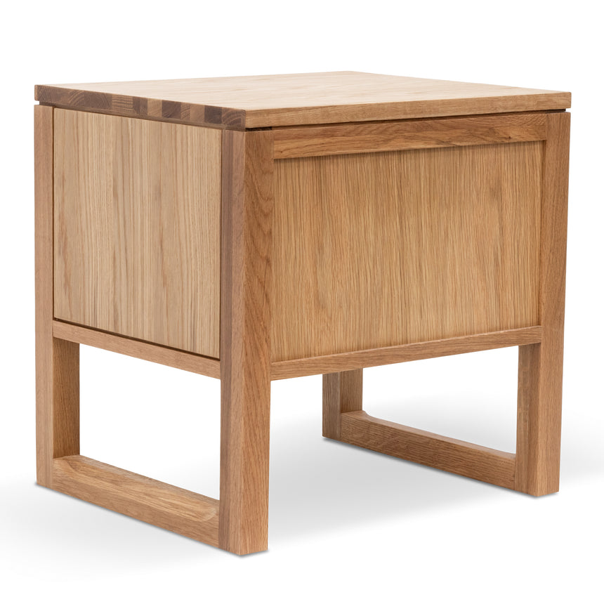 2 Drawer Wooden Bedside Table - Natural Oak - View 7