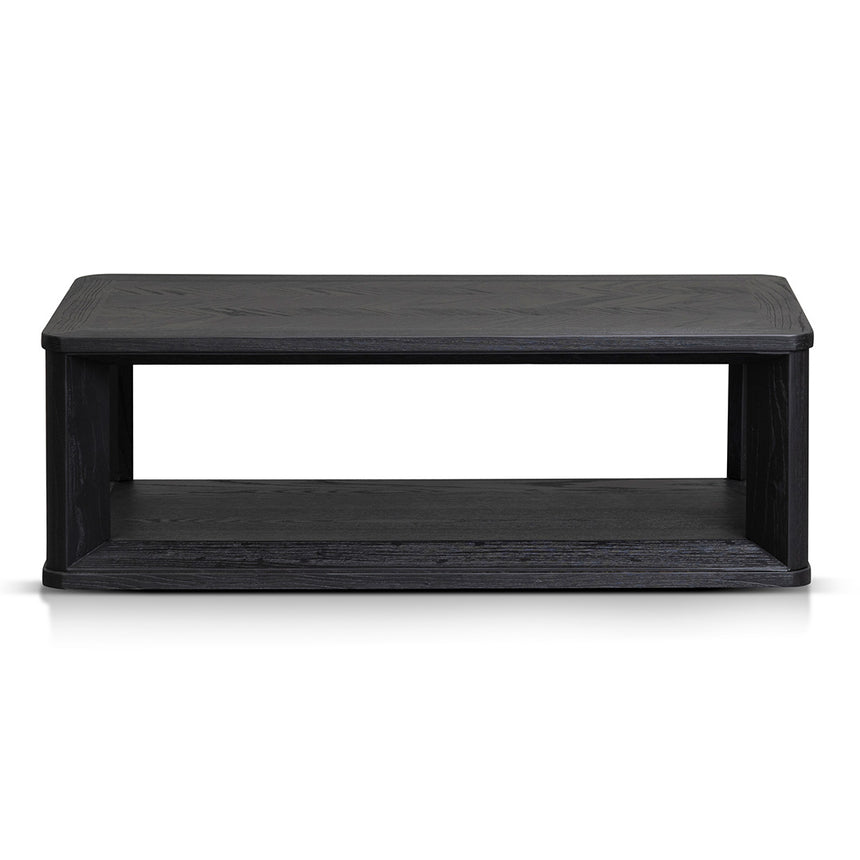Square ELM Coffee Table - Black - View 2