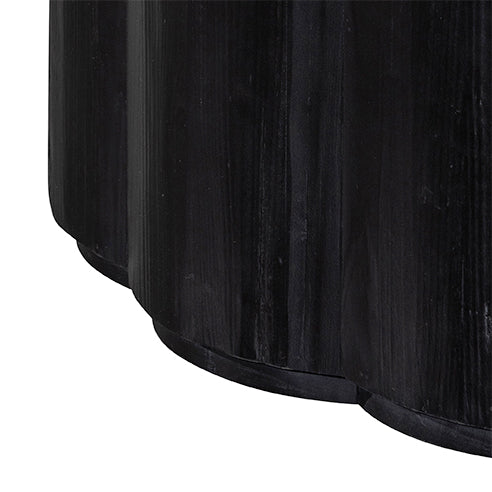 100cm Round Coffee Table - Full Black - View 5
