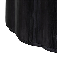 CCF6477-NI 100cm Round Coffee Table - Full Black