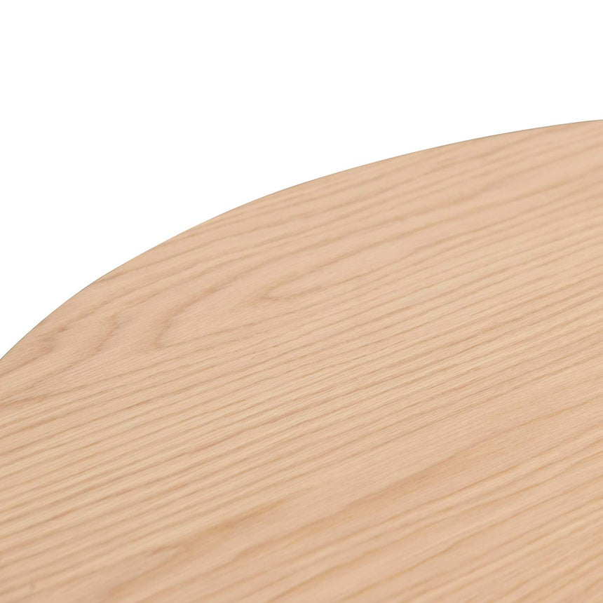 1.1m Round Coffee Table - Natural Oak - View 4