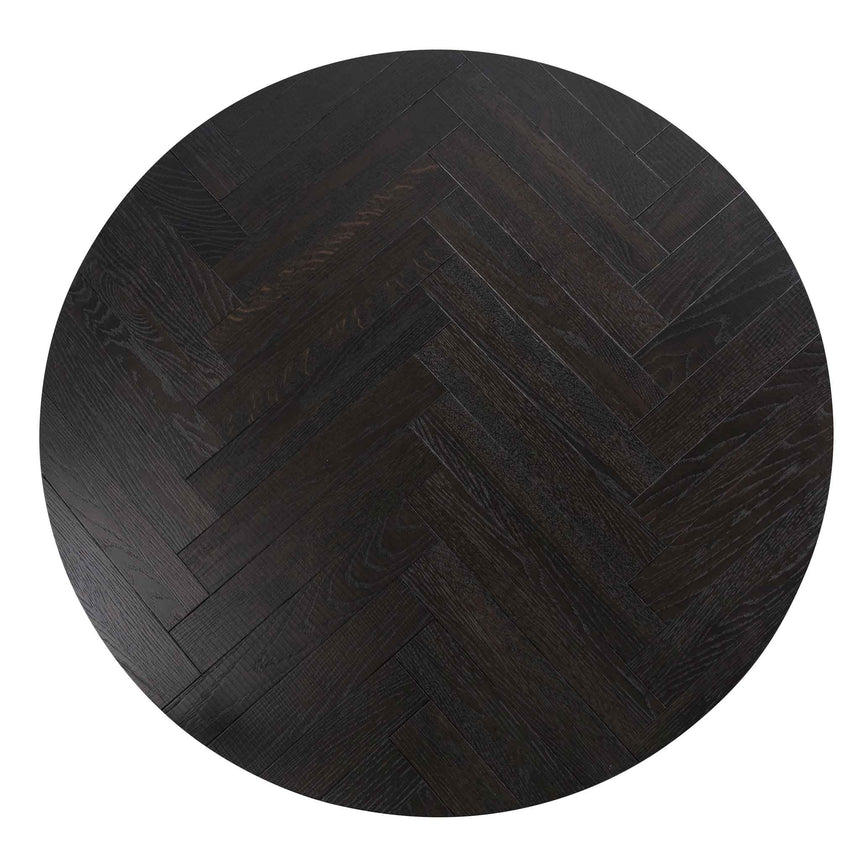 Round Coffee Table - Peppercorn and Brass - View 3