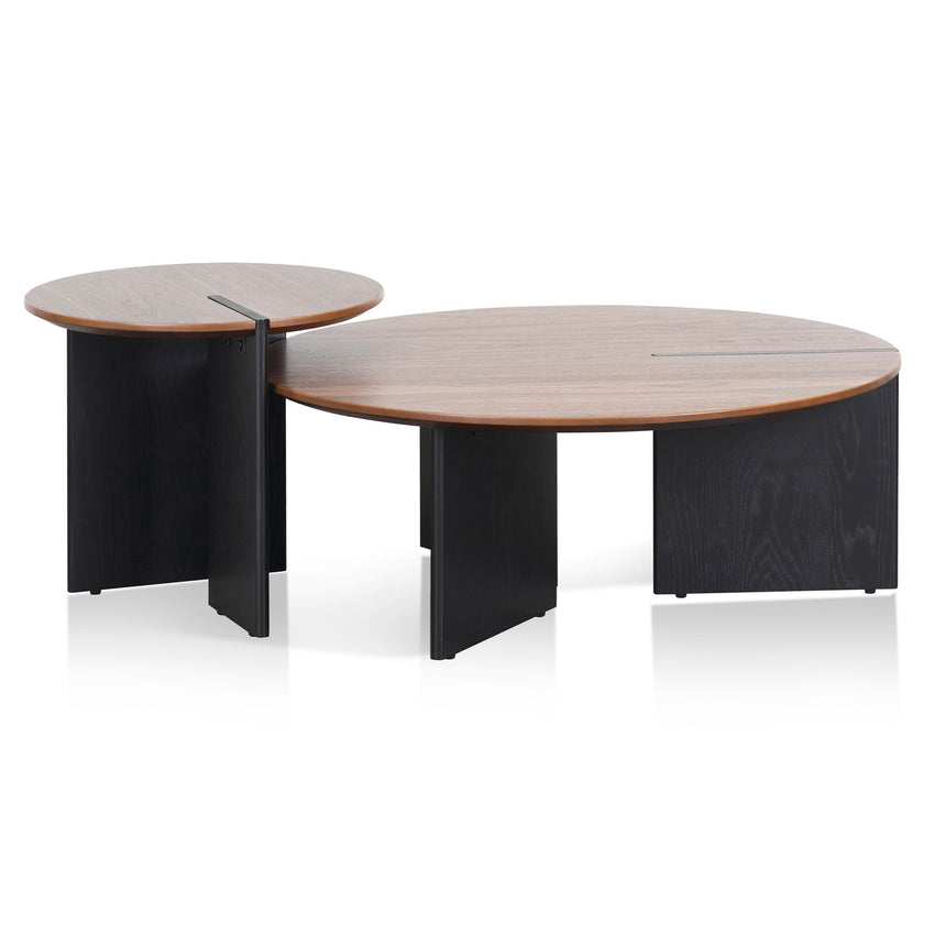 Nest of Coffee Tables | Light Walnut - Black Legs | Myka Home