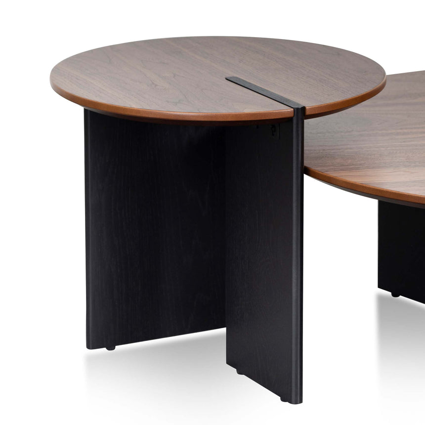 Nest of Coffee Tables | Light Walnut - Black Legs | Myka Home - View 5