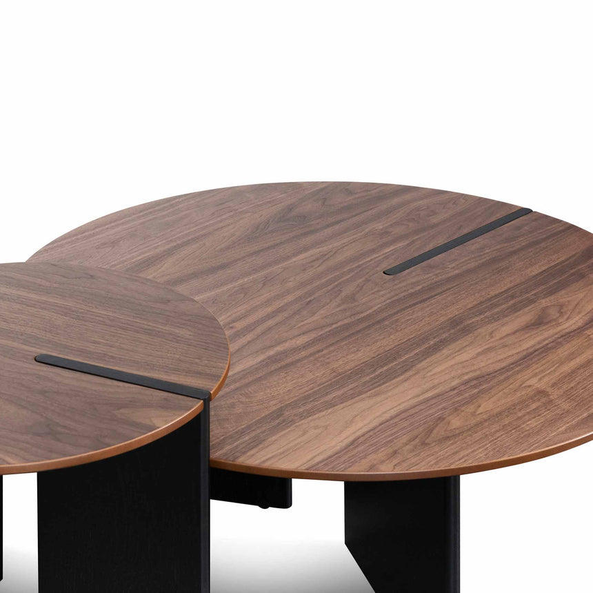 Nest of Coffee Tables | Light Walnut - Black Legs | Myka Home - View 8