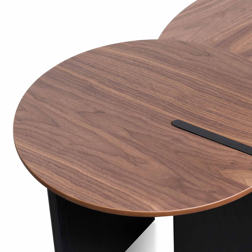 Nest of Coffee Tables | Light Walnut - Black Legs | Myka Home - View 9