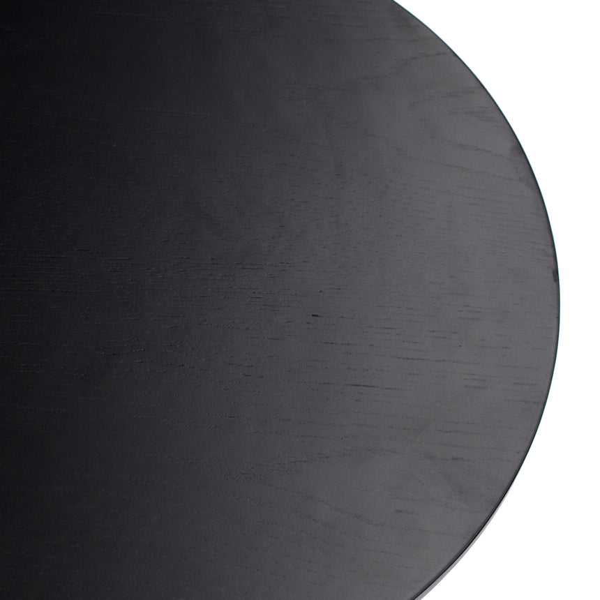 50cm Wooden Side Table - Full Black - View 4