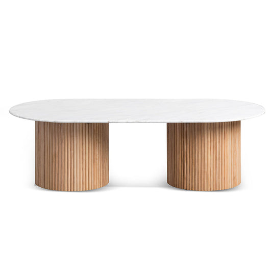 CCF8269-DW 1.3m Marble Top Oval Coffee Table - Natural