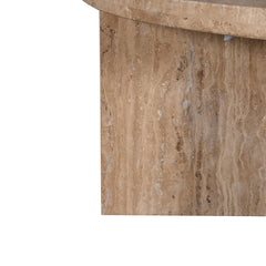 Ex Display - CCF8727-RB 90cm Travertine Top Round Coffee Table