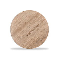 Ex Display - CCF8727-RB 90cm Travertine Top Round Coffee Table
