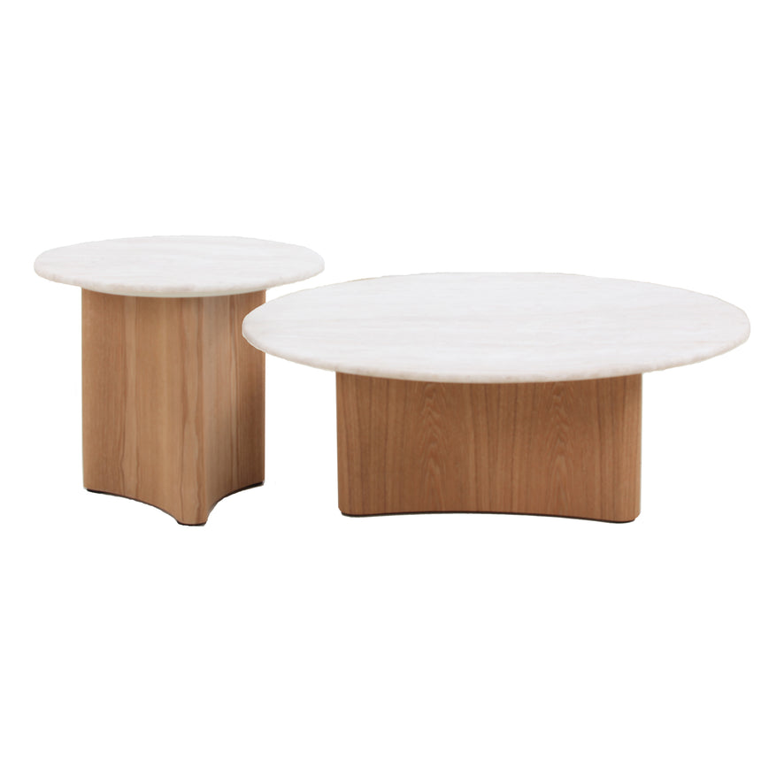 Nested Marble Coffee Table - Natural - View 3
