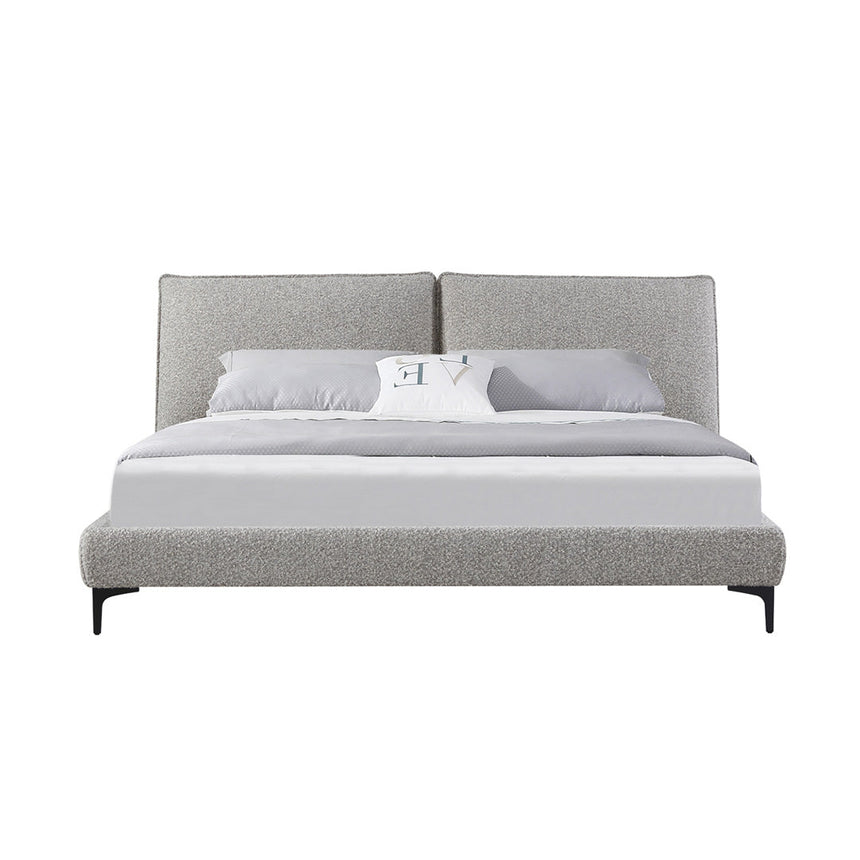 Fabric Queen Bed Frame - Olive Brown Boucle - View 4