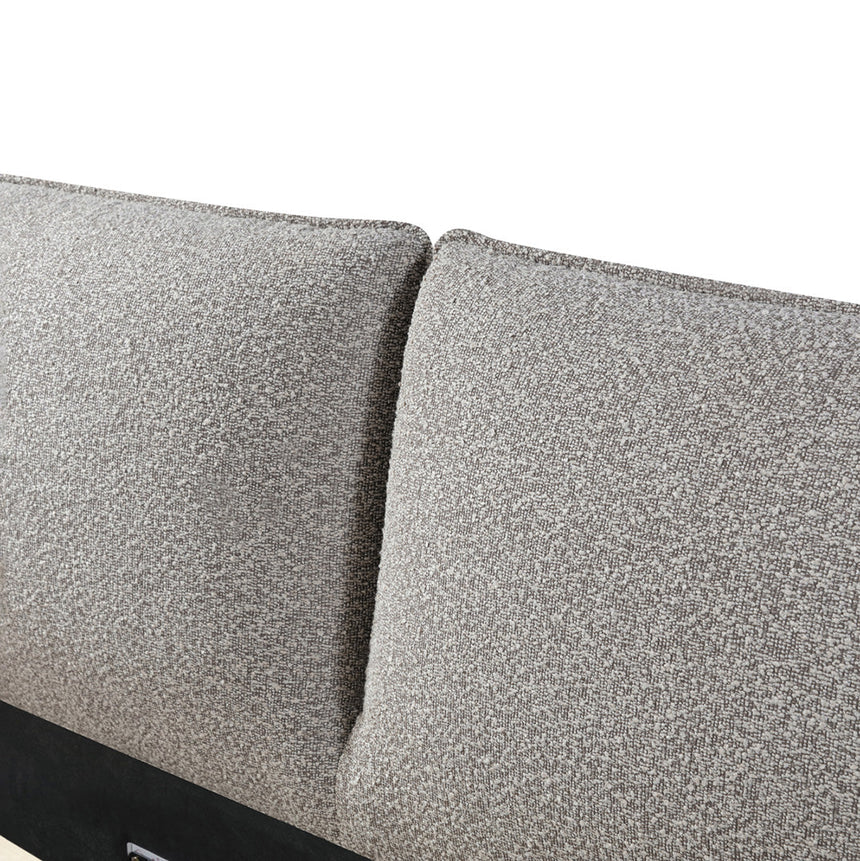 Fabric Queen Bed Frame - Olive Brown Boucle - View 10