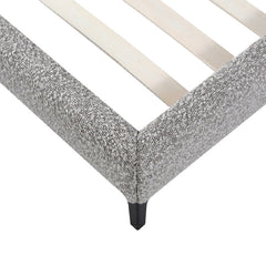 CBD8365-YO Fabric Queen Bed Frame - Olive Brown Boucle