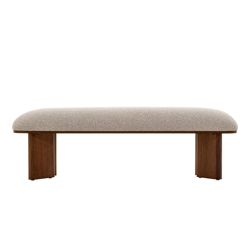 Walnut Bench - Clay Grey - View 3