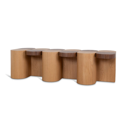 1.68m Dining Bench | Two Tone Natural | Myka Home