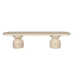 2m Indoor Bench | Light Travertine Look | Myka Home