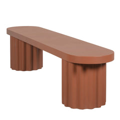 2.1m Concrete Bench | Terracotta | Myka Home