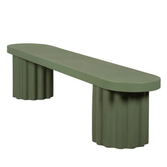 2.1m Concrete Bench | Green | Myka Home