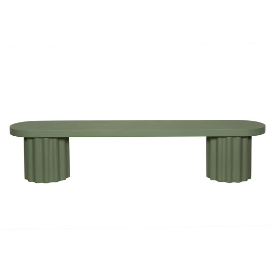 2.1m Concrete Bench | Green | Myka Home
