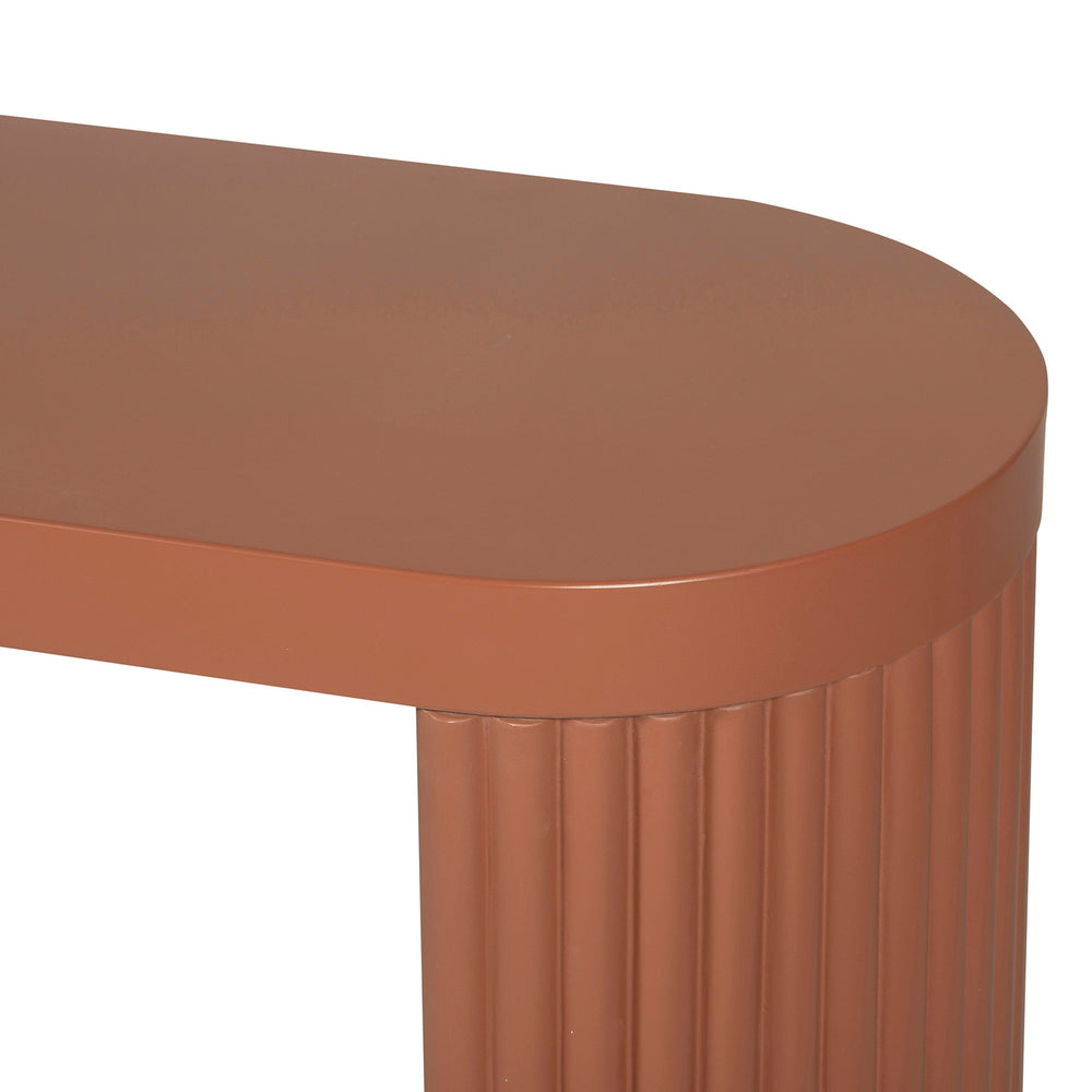 2m Concrete Bench | Terracotta | Myka Home - View 3