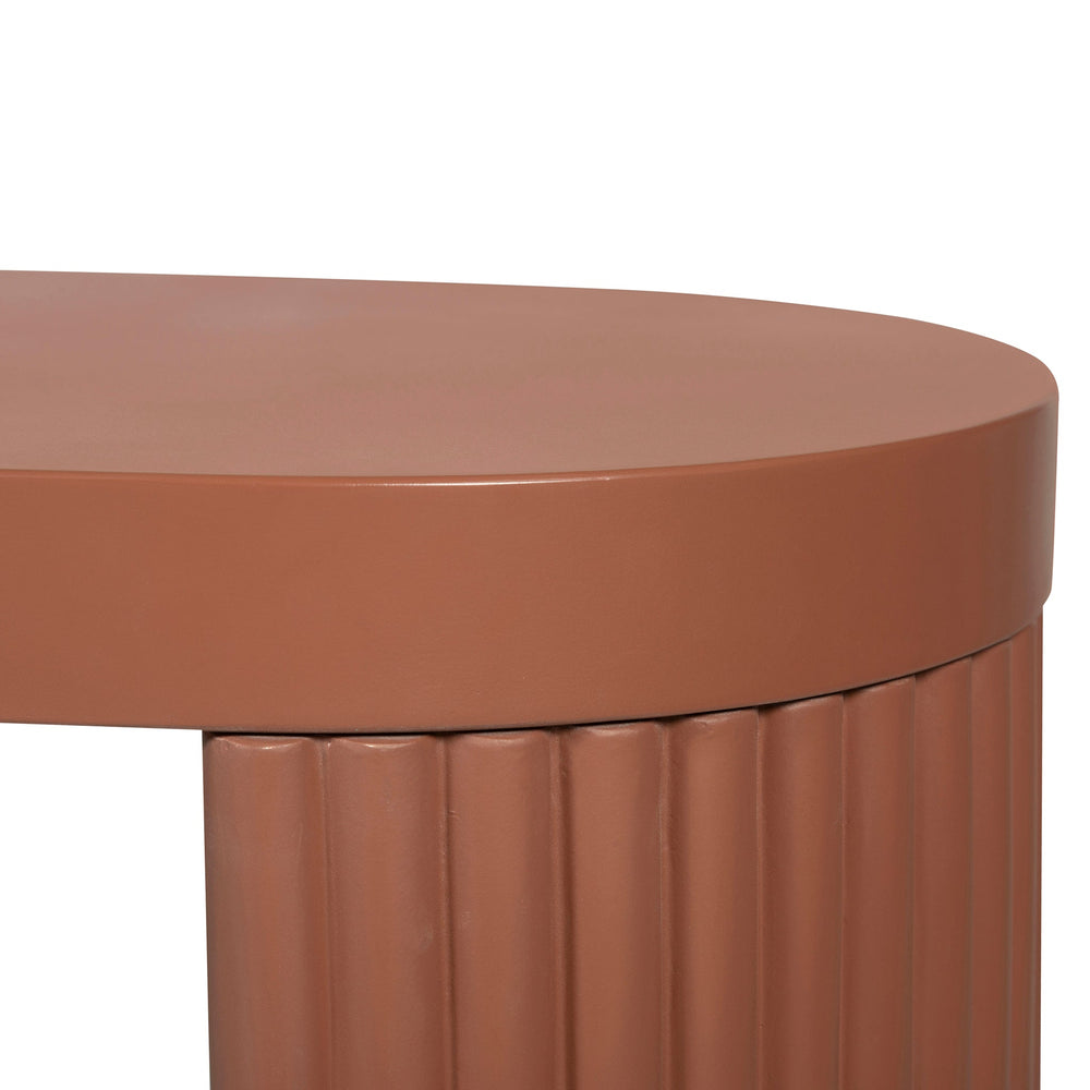 2m Concrete Bench | Terracotta | Myka Home - View 5