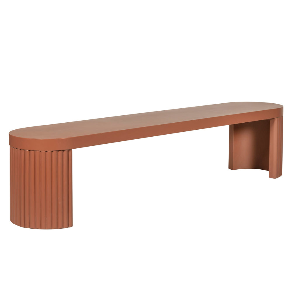 2m Concrete Bench | Terracotta | Myka Home