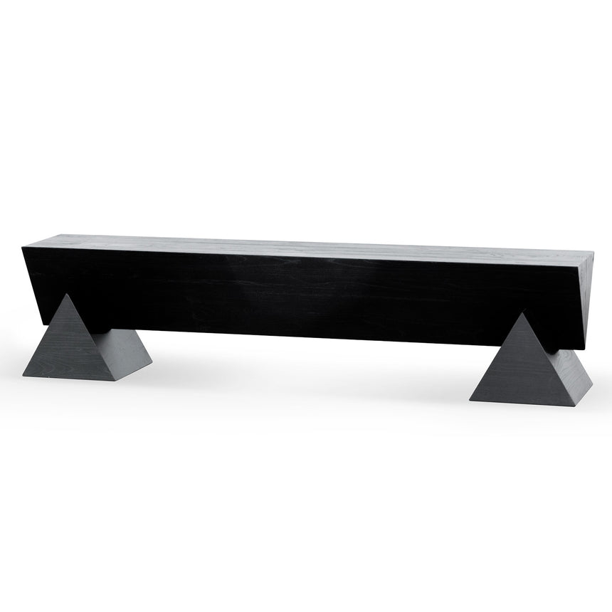 1.9m Elm Bench - Full Black - View 3