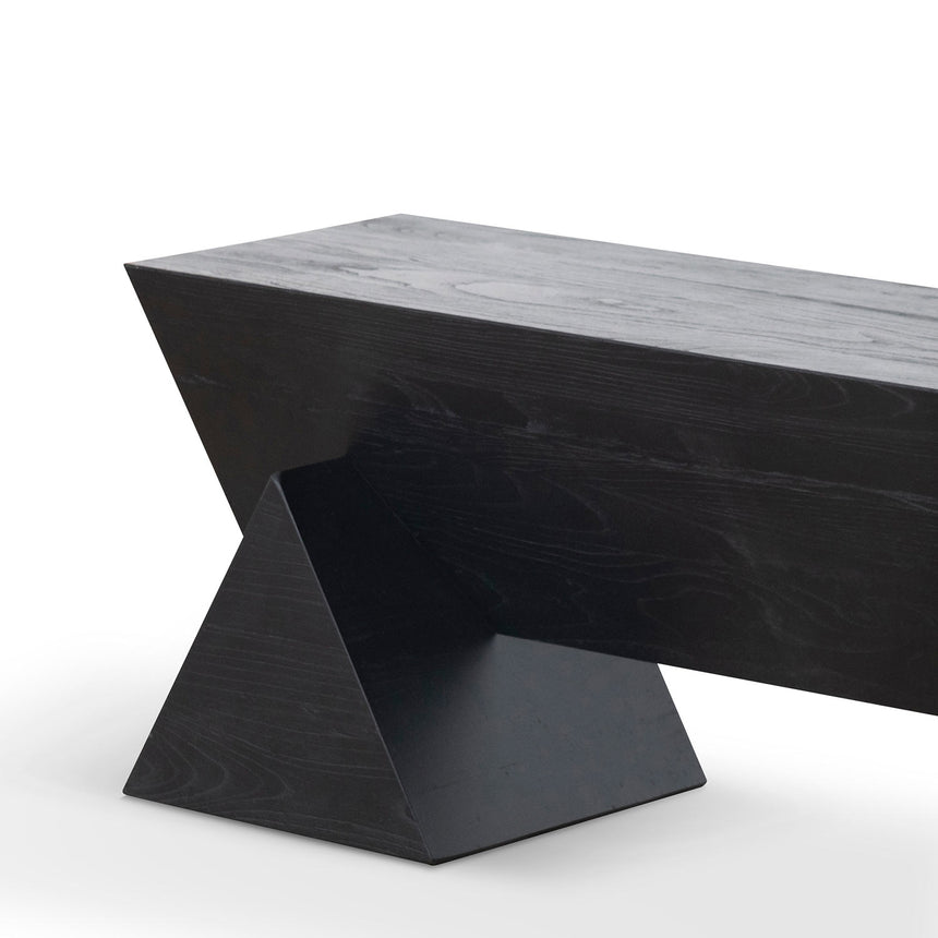 1.9m Elm Bench - Full Black - View 4