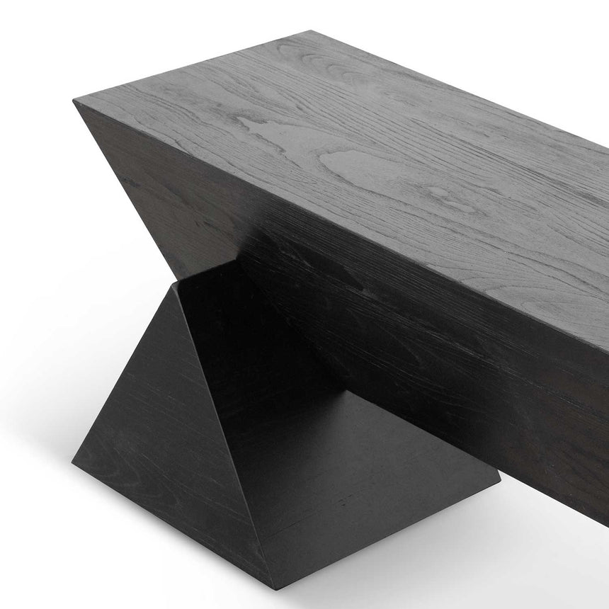 1.9m Elm Bench - Full Black - View 5