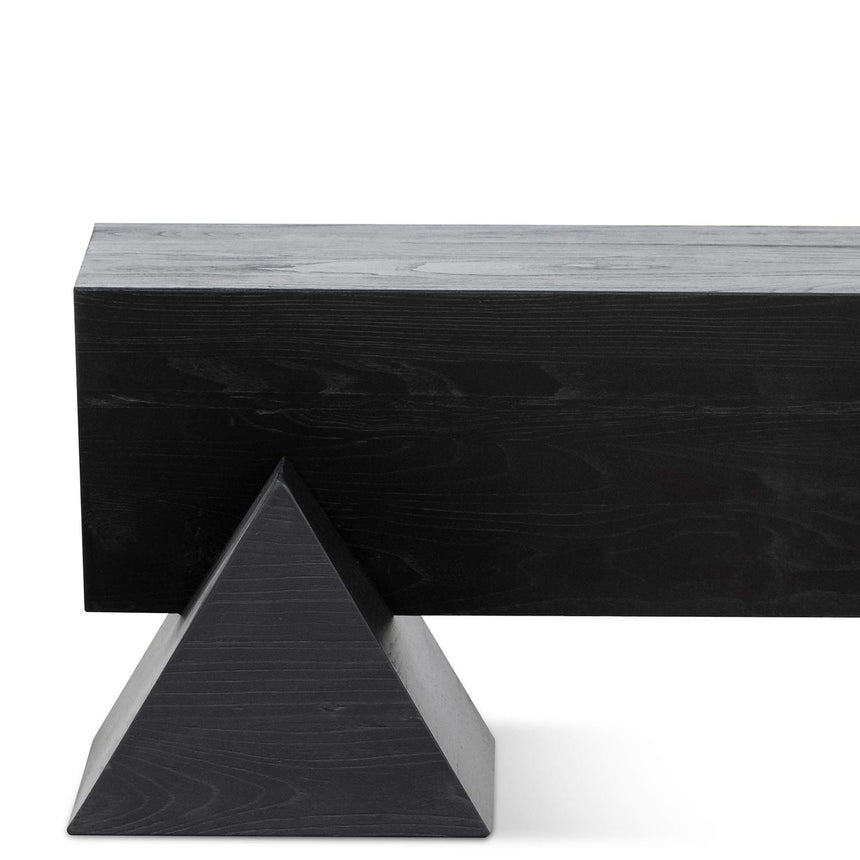 1.9m Elm Bench - Full Black - View 7