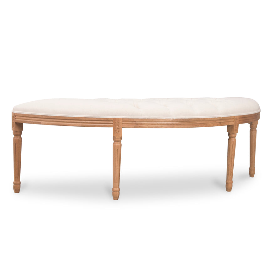 1.48m Oak Bench -Light Beige - View 4