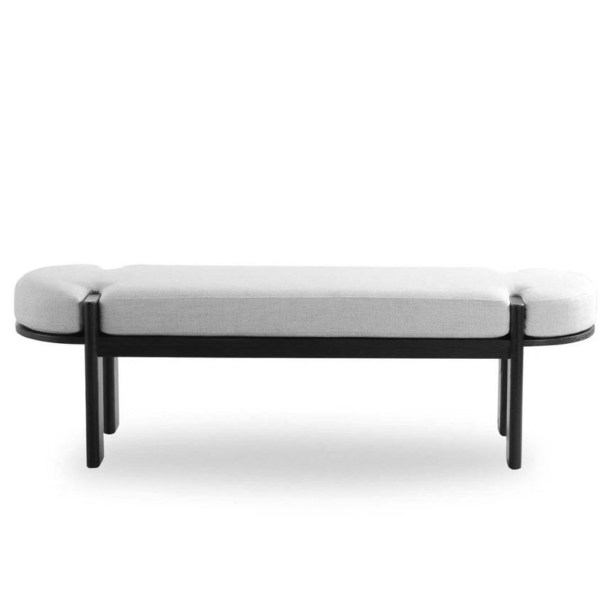 1.6m Black Elm Bench - Natural Linen - View 2