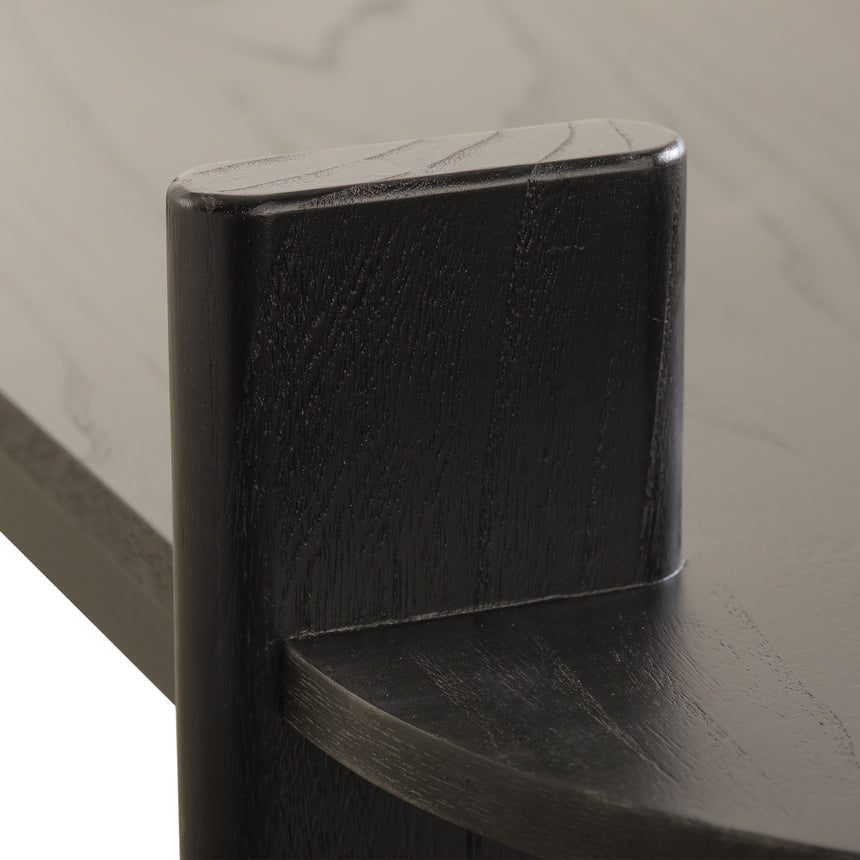 1.6m Black Elm Bench - Natural Linen - View 5