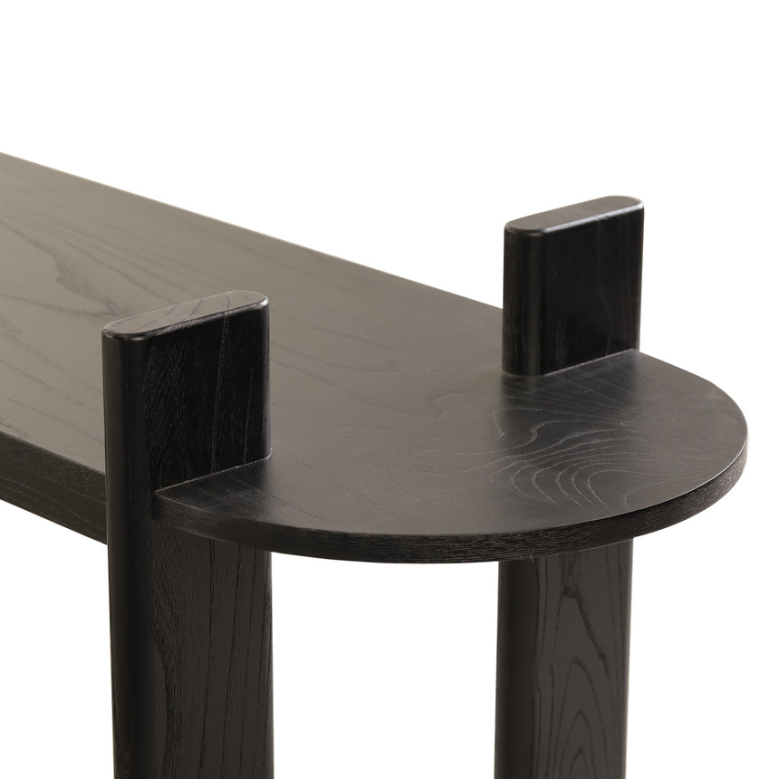 1.6m Black Elm Bench - Natural Linen - View 7