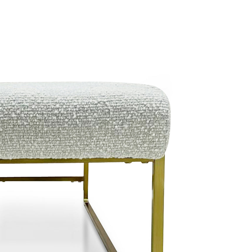 1.52m Bench - Pearl Grey Boucle - View 7