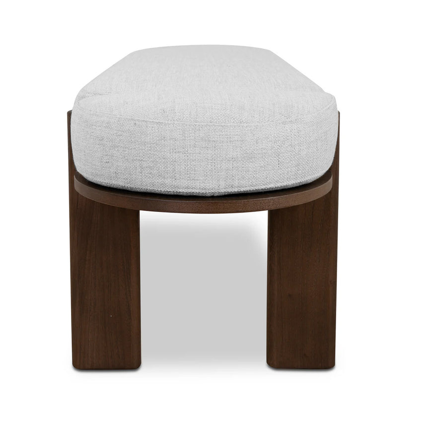 1.6m Walnut Elm Bench - Natural Linen - View 3