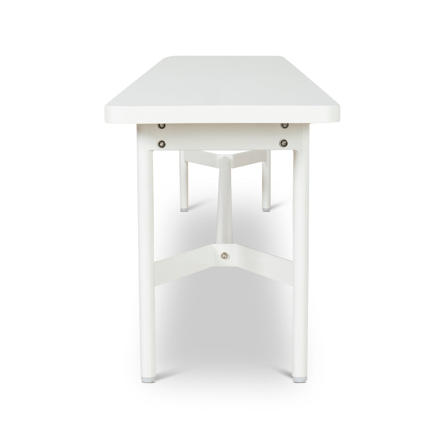 1.8m Wooden Bench - Full White - View 4