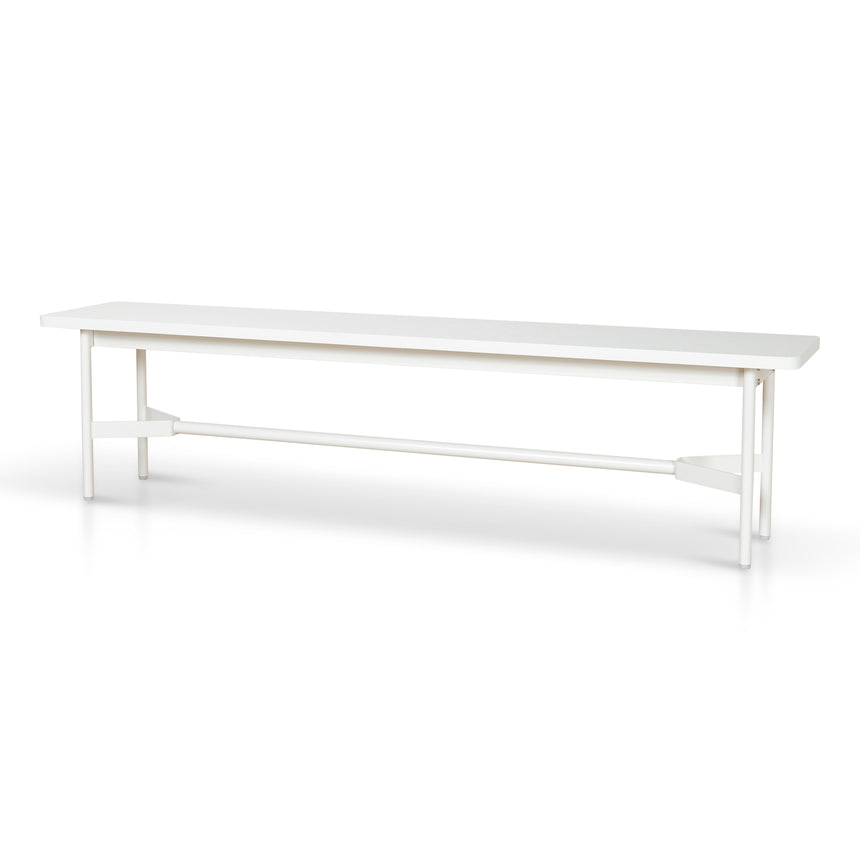 CDB8990-KD 1.8m Wooden Bench - Full White