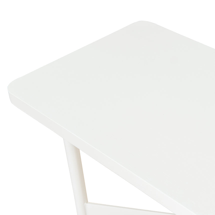 1.8m Wooden Bench - Full White - View 6