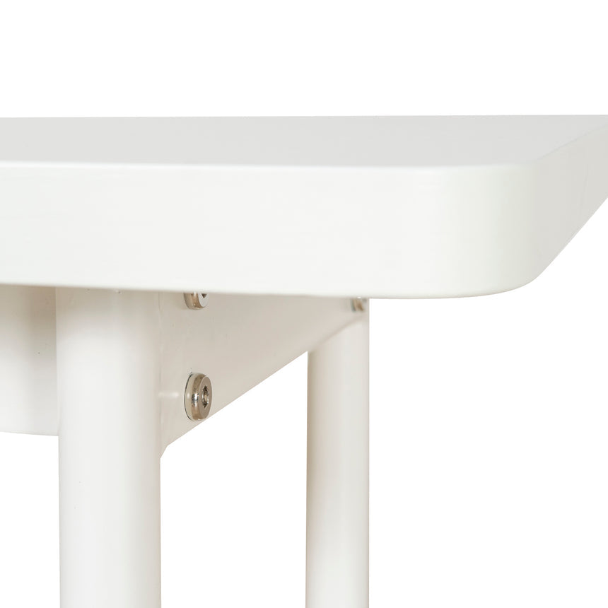 1.8m Wooden Bench - Full White - View 9