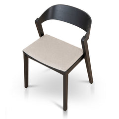 CDC10054-SDx2 Black Dining Chair - Grey Seat (Set of 2)