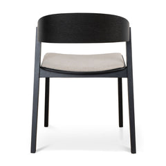 CDC10054-SDx2 Black Dining Chair - Grey Seat (Set of 2)