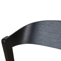 CDC10054-SDx2 Black Dining Chair - Grey Seat (Set of 2)
